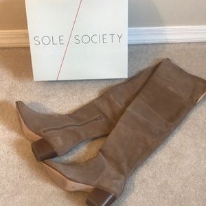 Sole society suede over the knee boots